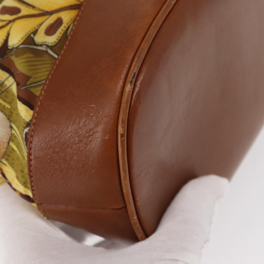 Salvatore Ferragamo Shoulder Bag Canvas Brown Gold Auth 151697 - Picture 15 of 16